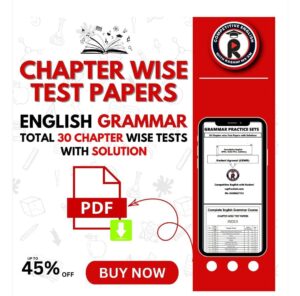 English Grammar Chapter Wise Test Papers - Total 30 Chapter wise Tests with Solution By Rashmi Agrawal (PDF)